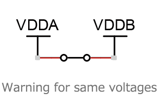 Worning for same voltages
